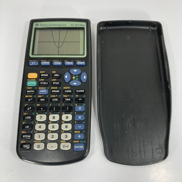 Texas Instruments TI-83 TI83 Plus Graphing Calculator Black w/ Cover TESTED - Picture 1 of 4